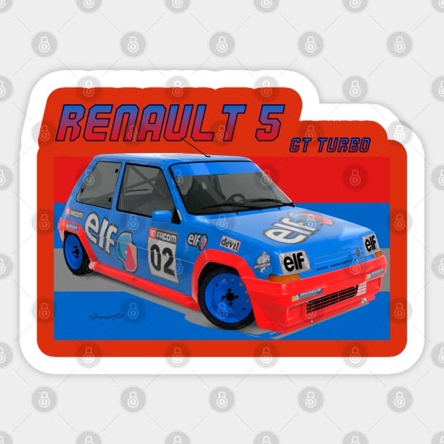 Renault 5 GT Turbo Sticker by PjesusArt